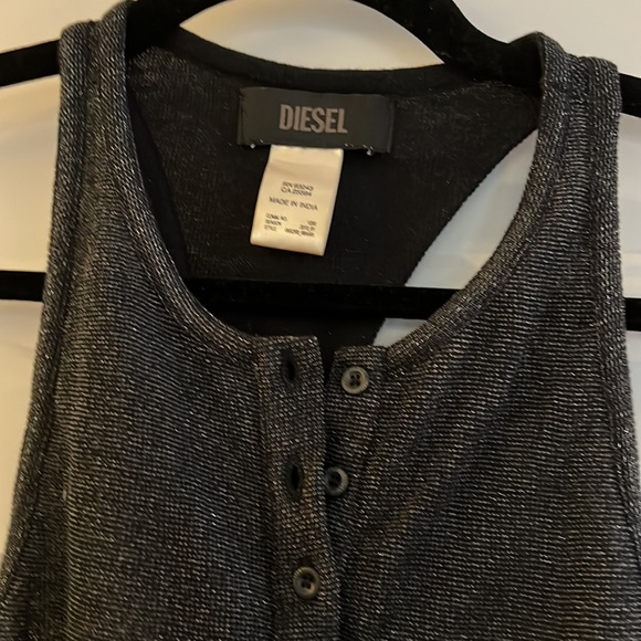 Diesel black sparkly tank top - Picture 3 of 5